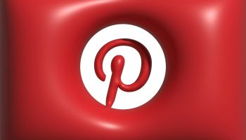 a red square with a pin on it